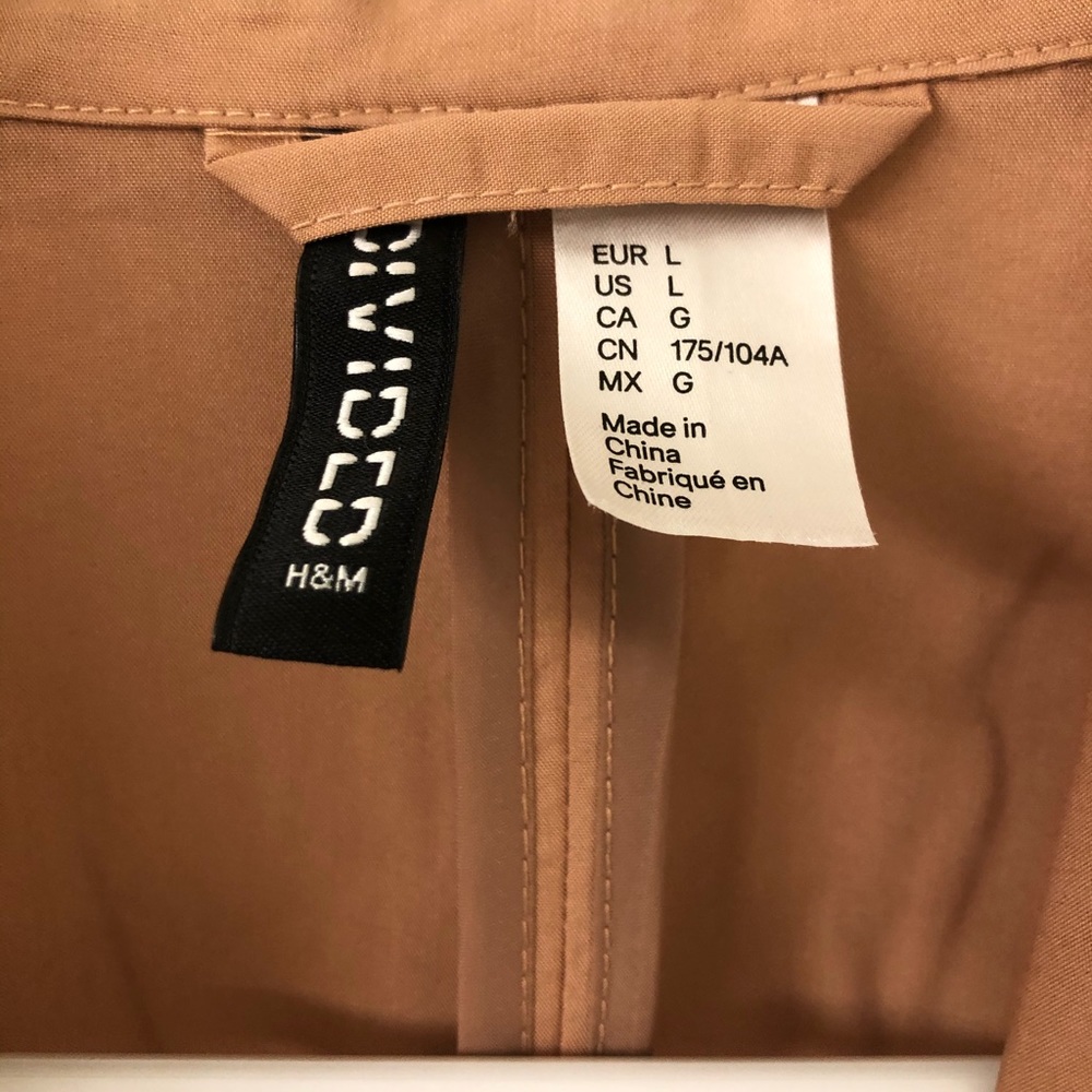 H & M lightweight dusty rose trench jacket - Picture 5 of 5